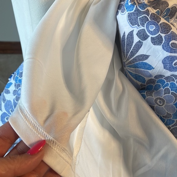 NWOT TAHARI ASL ruffle straps fit flare dress peek a boo back cotton stretch 6 - Picture 10 of 15